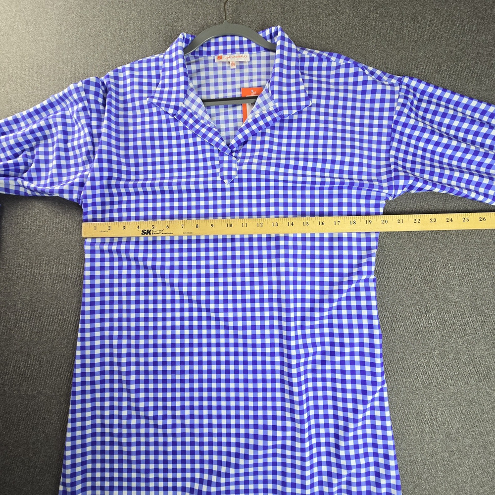 Jude Connally Shift Dress M Blue White Gingham Iris Florence Jude Cloth - Picture 8 of 9